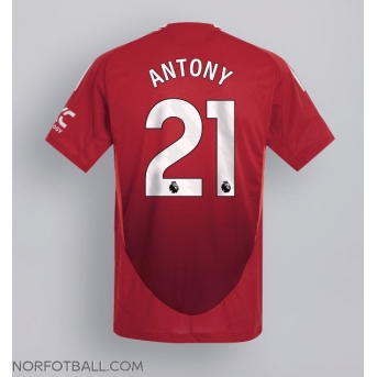 Billige Fotballdrakt Manchester United Antony #21 Replika Hjemmedrakt 2024-25 Kortermet